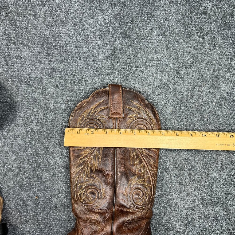 Justin Damiana Western Boots Women's Size 6.5 Brown Leather Snip Toe Cowboy Boot - Picture 14 of 16